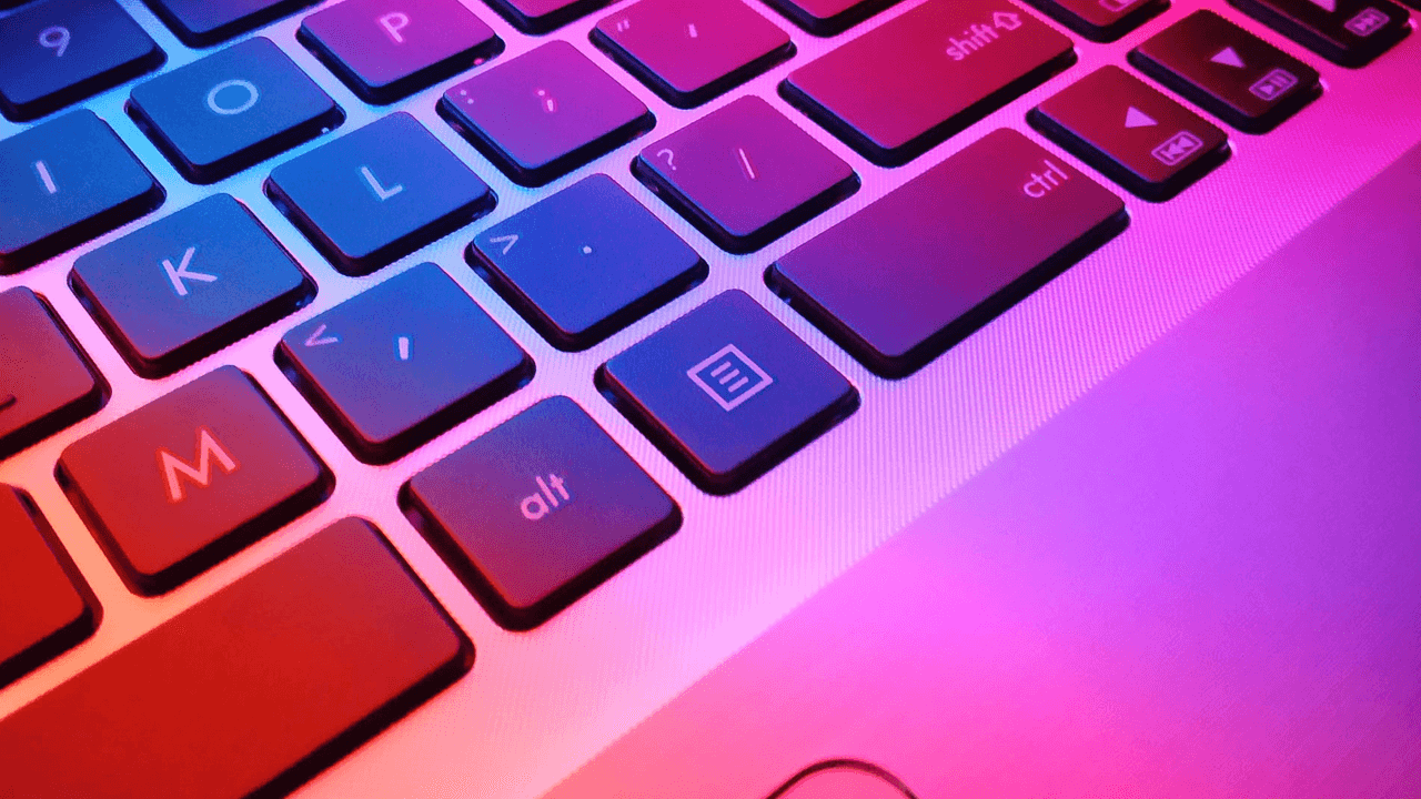 a close up of a computer's keyboard