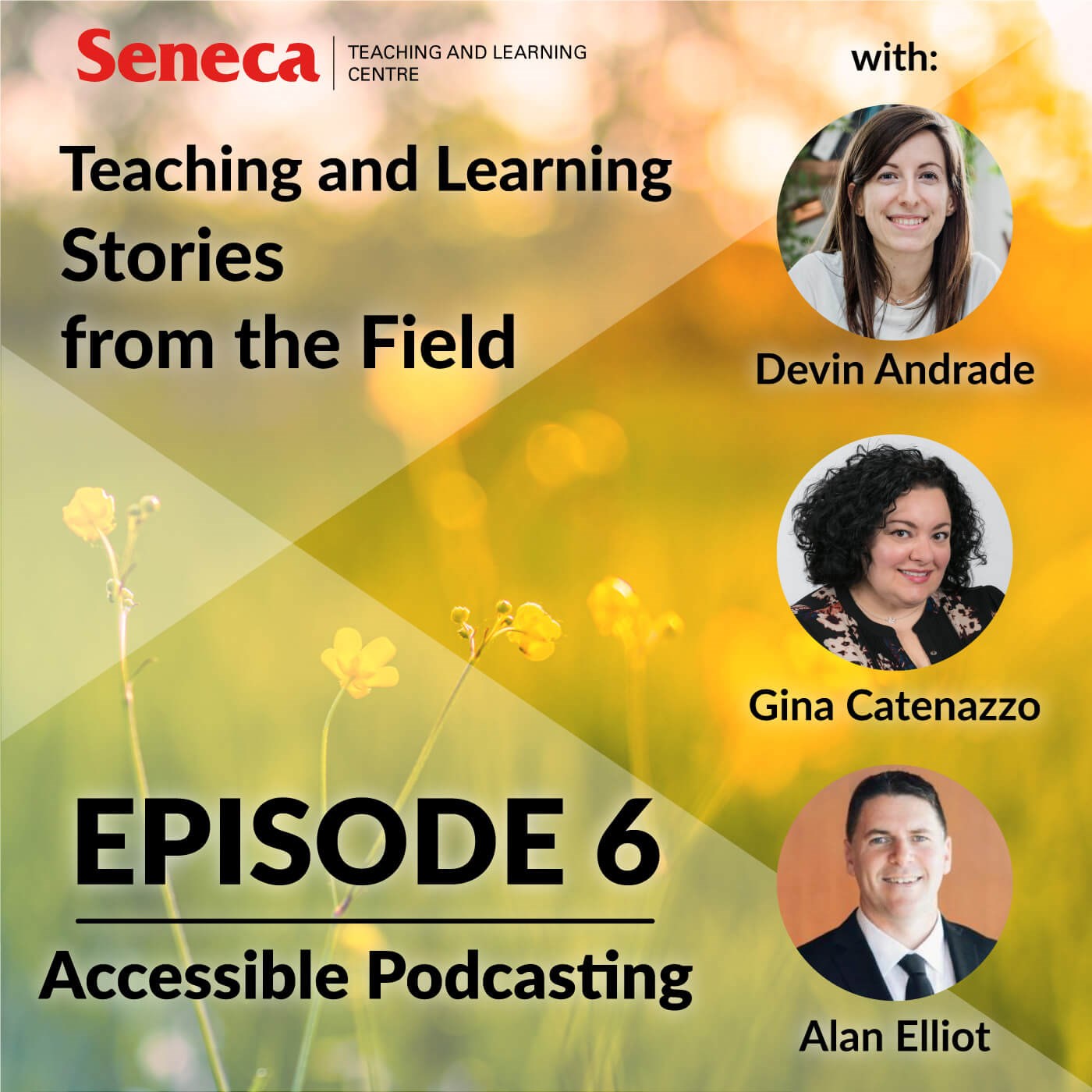 Episode 6 of the Teaching and Learning Stores podcast is called https://employees.senecacollege.ca/spaces/39/the-teaching-learning-centre/articles/press-release/14616/accessible-podcasting with Gina Catenazzo, Devin Andrade, and Alan Elliot