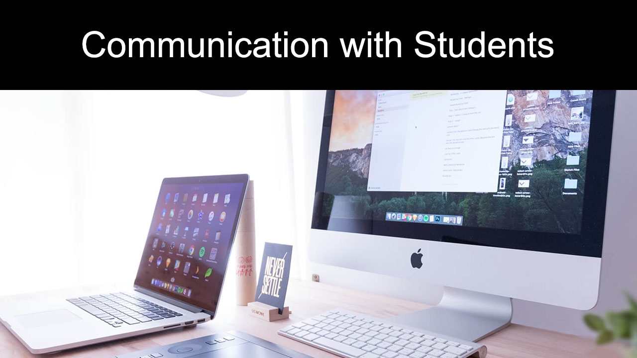 Communication with Students header