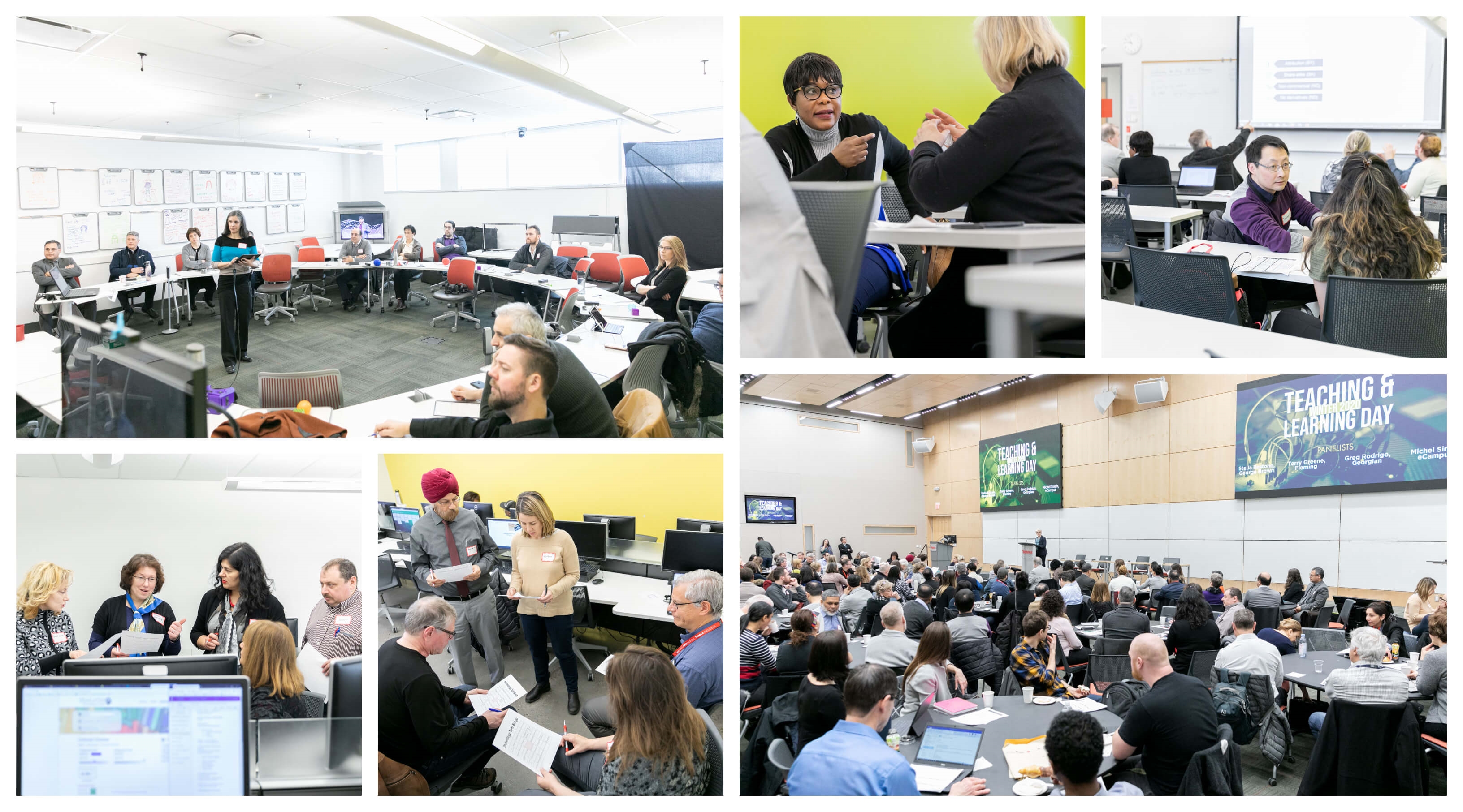A collage of images from Teaching & Learning Day Winter 2020