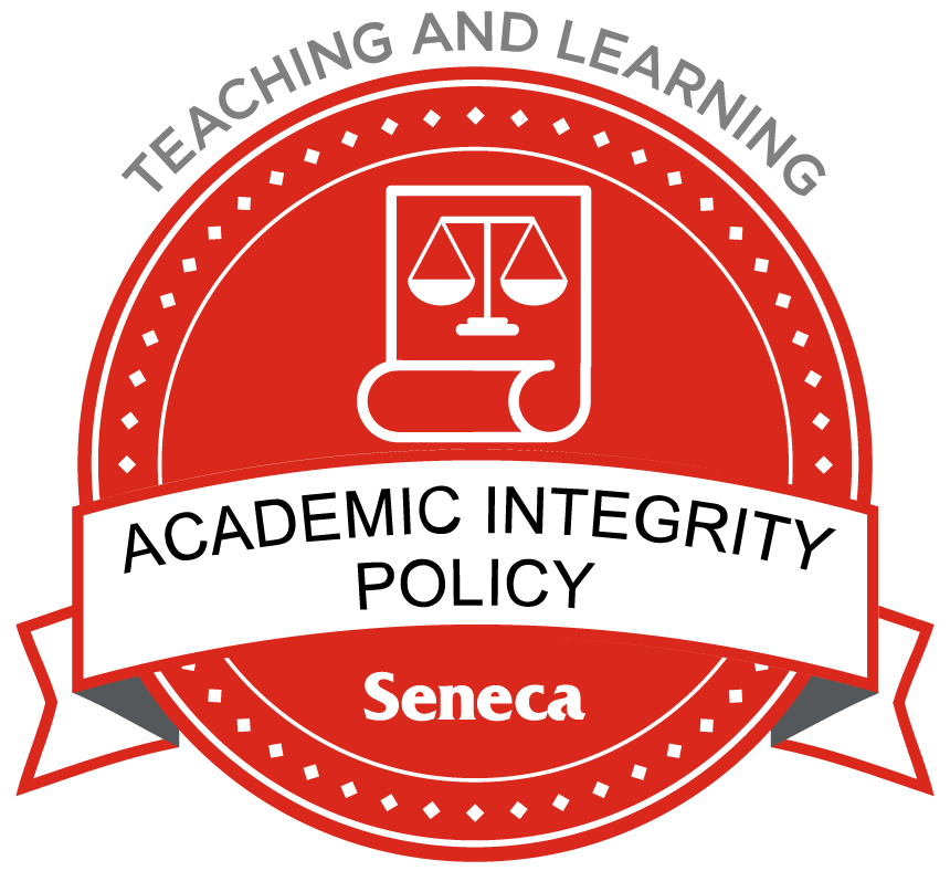 The micro-credential image for the Academic Integrity Policy online module for faculty and instructors, available at https://employees.senecacollege.ca/spaces/197/academic-integrity/faculty-and-instructor-resources/