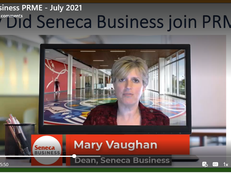 Seneca Business PRME - July 2021 - Inaugural Video - MV